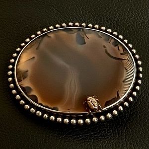 Stephen Dweck .925 Sterling Silver One-of-a-Kind Belt Buckle w/ Adam Gold beetle